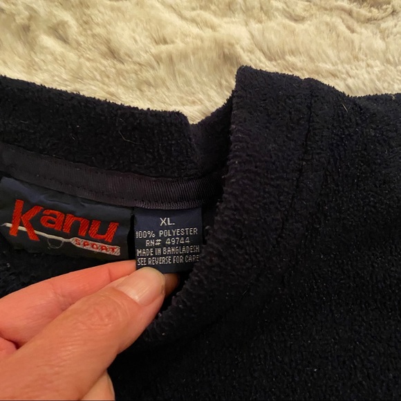 Men’s Kanu Sport V Neck Black Fleece XL - Picture 3 of 5